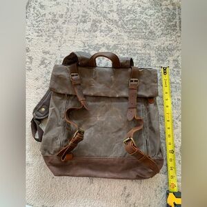 Military Roll-top Canvas Backpack